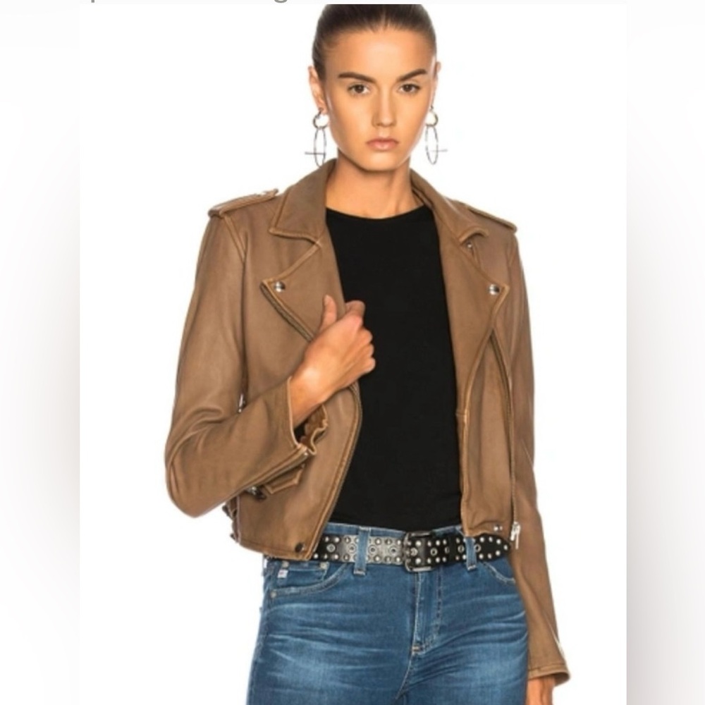 IRO Paris Lamb Leather Motorcycle Jacket